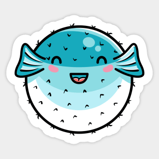 Kawaii Cute Puffer Fish Sticker